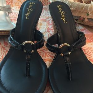 Reduced! Lilly Pulitzer Wedge Sandals Never Worn!